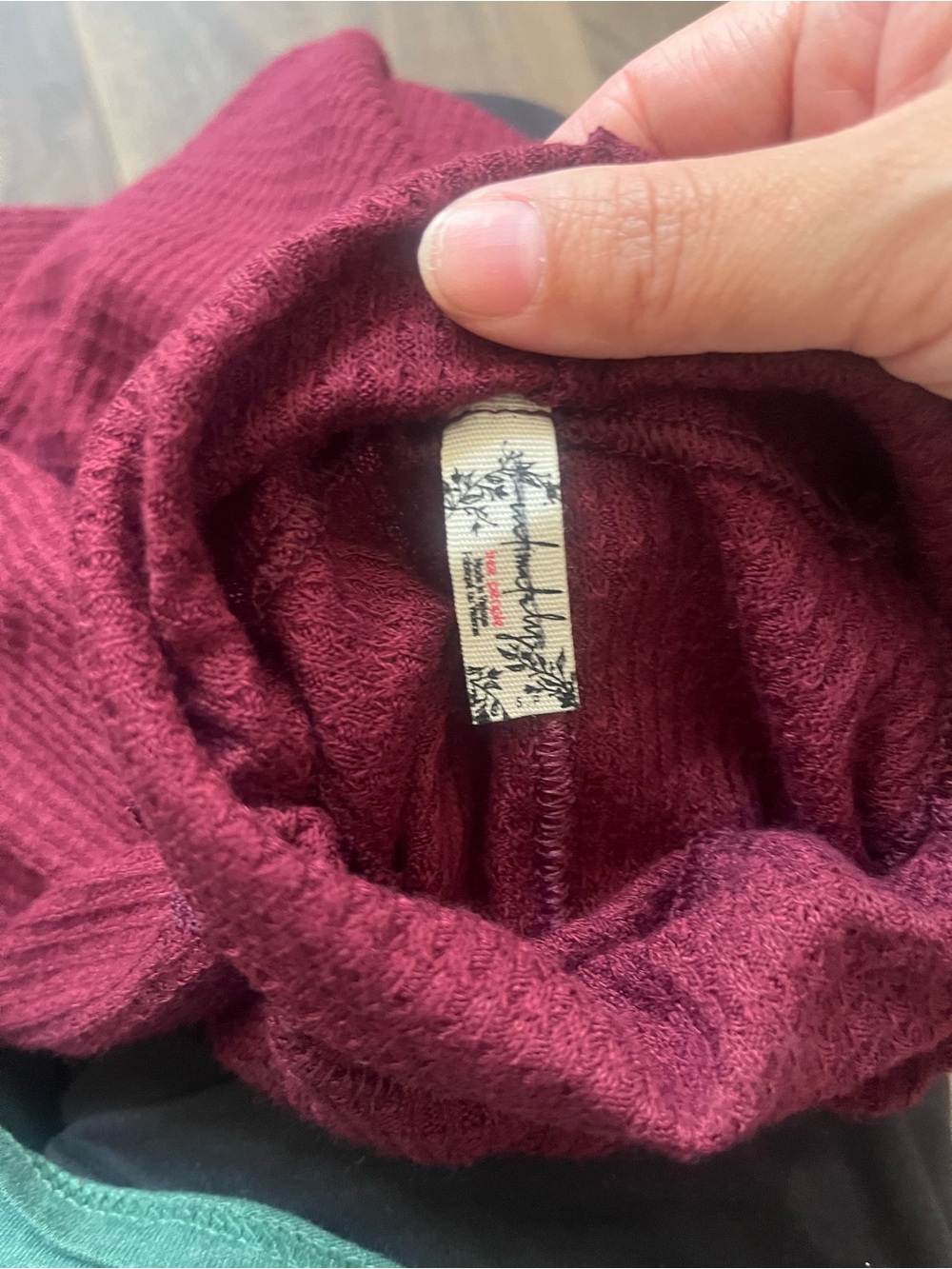 Intimately Free People Make it Easy Thermal Top Small NWT Deep Plum - Picture 6 of 7